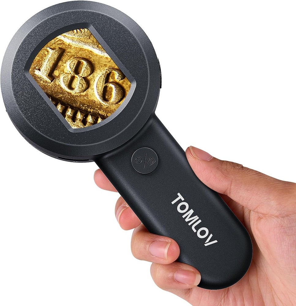 Tomlov 100X Digital Microscope USB Coin Magnifier Glass Loupe 16MP Camera fr kid