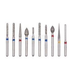 10packs Dental Diamond Burs FG-112 Crown Preparation Anterior Teeth Set