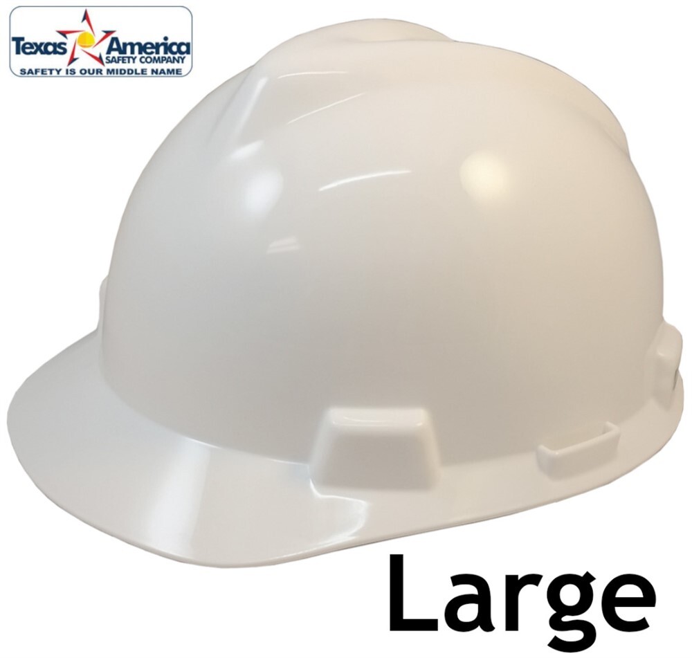 MSA V-Gard Large JUMBO Cap Style Hard Hat – White