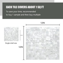 Kasaro Peel And Stick Backsplash Shell Tiles Mother Of Pearl Mosaic Self