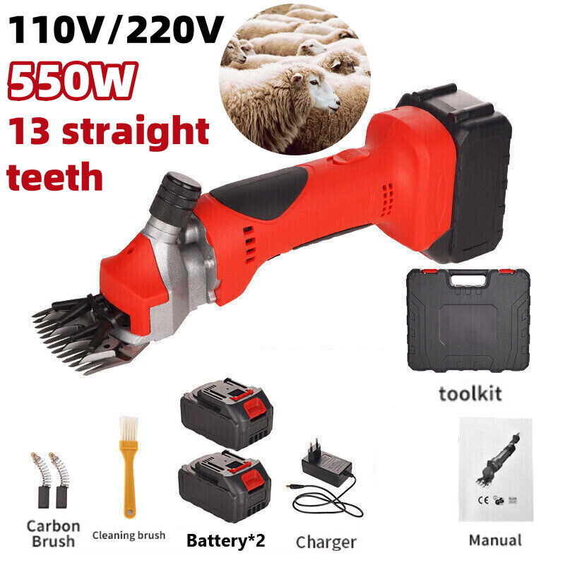 Wool Scissor Clipper Sheep Goat Shearing Cutter Recharge Tool Set Shear Machine