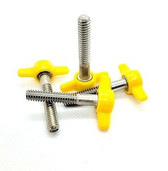 1/4″-20 Thumb Screw T Bolts Yellow Butterfly Plastic Clamping 1 1/4″ Knob Cap