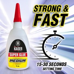 Der Kaiser Medium Cyanoacrylate (CA) Super Glue – 2 oz Bottle