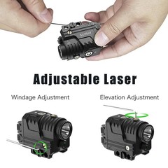 SIXRAY Green Beam and Flashlight for Pistol, Laser Light Combo