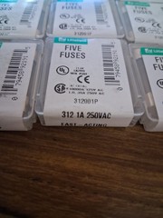 Littelfuse 312 1A Fast Acting Fuses 250VAC 20 packs of 5