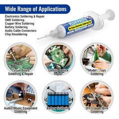 BEEYUIHF No Clean ROSIN Solder Flux Paste RMA Flux for Electronics 4PCS x 10mL
