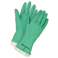 Memphis 5321 Gloves Green Nitri-Chem, Flock Lined, Size 11 (1 Pair)