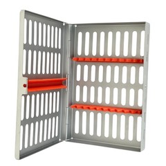 1 GERMAN DENTAL AUTOCLAVE STERILIZATION CASSETTE RACK BOX TRAY FOR 10 INSTRUMENT