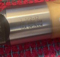 1-1/2-12 Tap HSG H4 TiN 6-Flute USA 🇺🇸 NOS