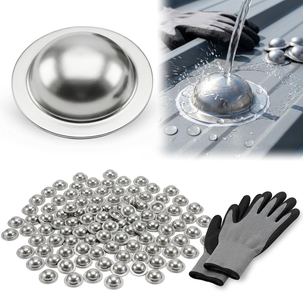 Stainless Steel Roofing Screw Caps for Roof Leak Repair,100 Pcs