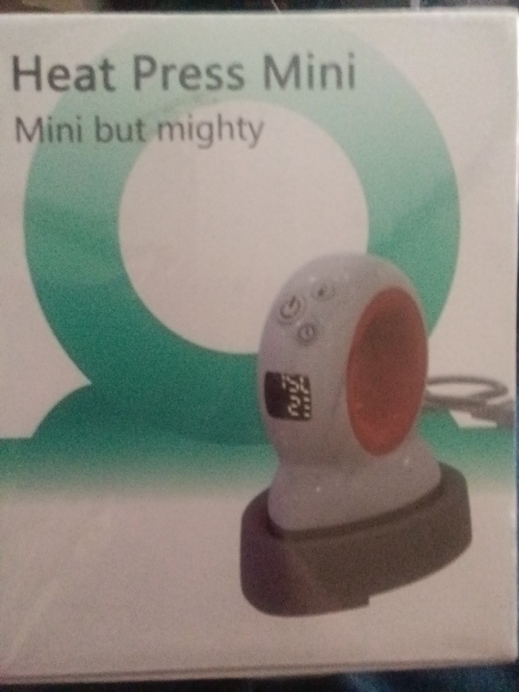 Heat Press Mini Handheld 4.0 x 2.1 in w/ Base Digital Time/Temp Display 110V