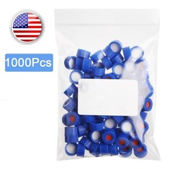50000Pcs 2ml Vial Caps 9mm Screw Top White Silicone/Red PTFE Septa 9-425 HPLC GC