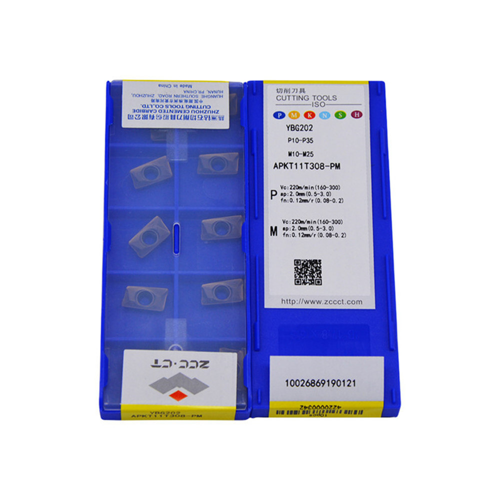 20pcs APKT 11T308-PM YBG202 CNC Milling Inserts APKT11T308 insert