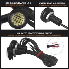 Eagle Eye LED Lights, 10Pcs 23mm Eagle Eye High Power 4014 12SMD 12V Car Fog DRL