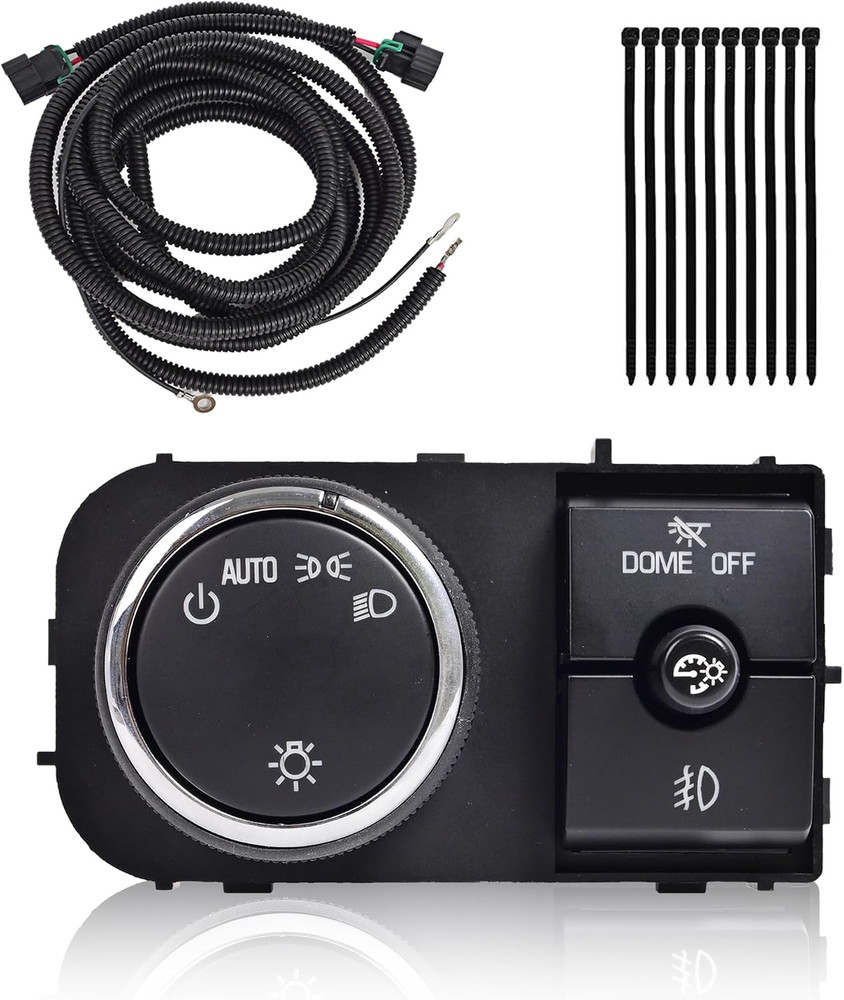 Fog Light Wiring Harness & Headlight Dimmer Switch for 2007-2014 Chevy Silverado