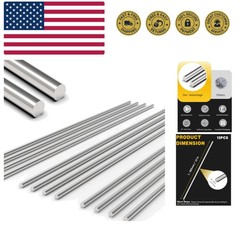 12Pcs 1/8 x 12in 304 Stainless Steel Round Rod, Metal Shaft, Stainless Steel …