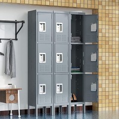Metal Lockers Storage Cabinet w/Lock Door for Office School Gym Hotel Employees