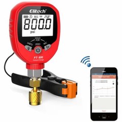 Elitech PT-800 Wireless Refrigeration Pressure Gauge HVAC A/C Manifold Gauge App