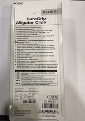 New Authentic Fluke AC220,SureGrip™ Alligator Clips
