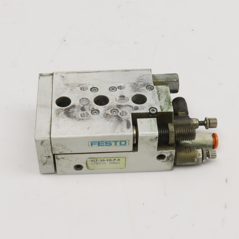Festo SLT-10-20-P-A Pneumatic Guided Cylinder Air Slide 10mm Stroke