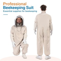 Beekeeping Suit, Full Body, Polycotton with Veil & Gloves