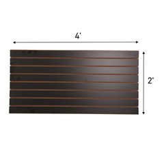 4 ft x 2 ft Horizontal Black Slatwall Easy Panels (24″H x 48″L) – Pack of 2