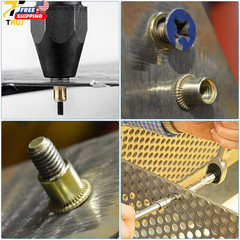 Rivet Nuts 100 Pieces 1/4″-20 Rivet Nut Carbon Steel Flat Head Rivnut Threaded