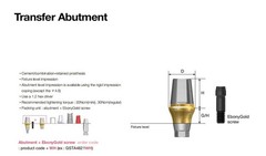 Dental Straight Transfer Abutment Regular Ø5.0 mm Hex GH 1–6 mm Hiossen/Osstem