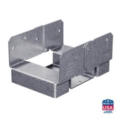 ABA ZMAX Galvanized Adjustable Standoff Post Base for 4X6 Actual Rough Lumber