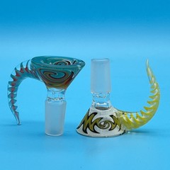 Reversal Wig Wag Funnel Handle Glass Slide Bowl 14mm 18mm Tobacco Hookah Bong