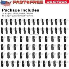 Plug-In Quick Wire Terminal Blocks 80Pcs Reusable Cable Connectors
