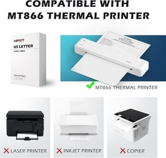 200 Sheets 8.5x11in US Letter Thermal Paper for Portable M08F-Letter Printer