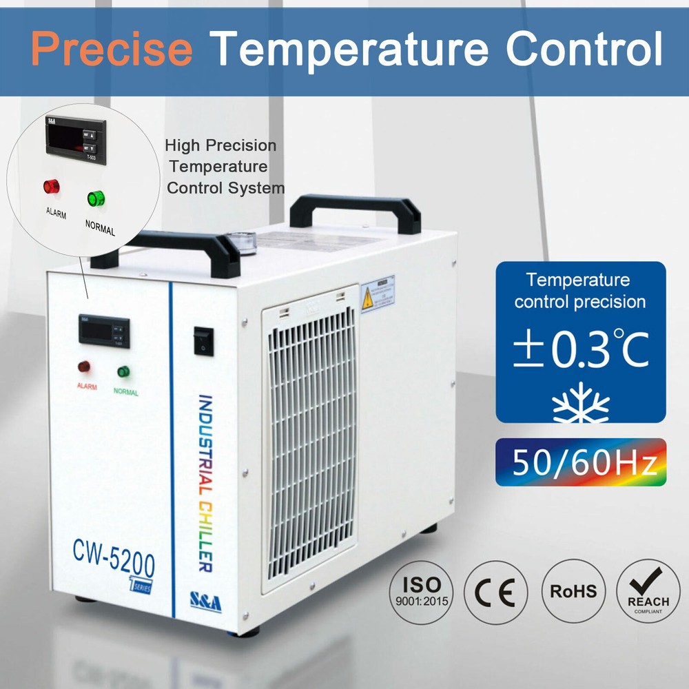 S&A CW-5200DH CO2 Laser Water Chiller for CO2 Laser Tube & Spindle CNC