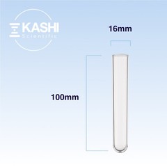 Kashi Scientific 16x100mm Tubes, Polypropylene / Polystyrene, U- Bottom, 200/Bag