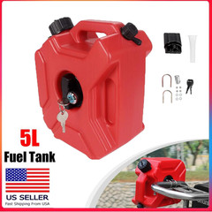 2Pack Portable 5L Gas Fuel Tank Petrol Storage Can For ATV UTV Motorcycle Car