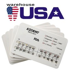 Dental Orthodontic Brackets Braces Standard Roth.022 Hooks 345 AZDENT