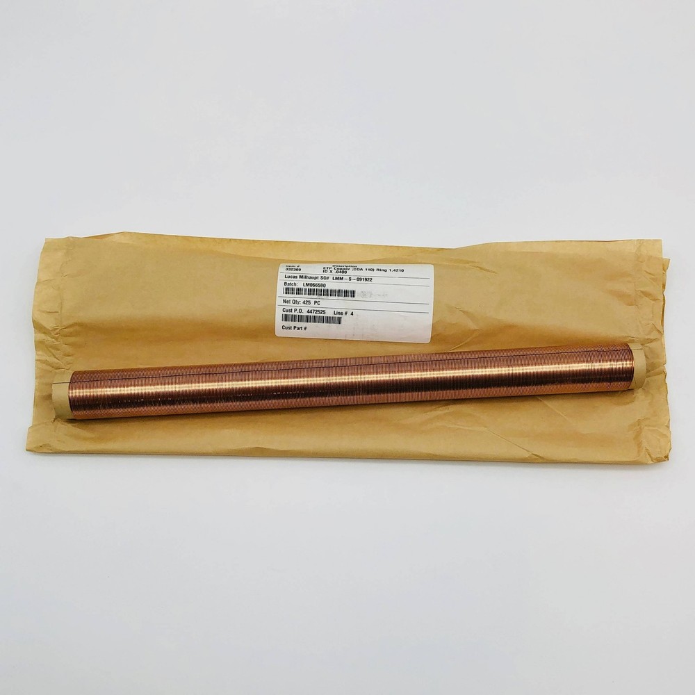 Lucas Milhaupt 332369 ETP Copper CDA 110 Ring 1.4210ID X .0400 Braze Fill 425pcs