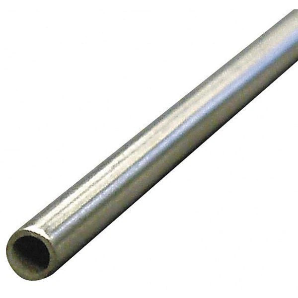 Zoro Select 4NTE9 Tubing, 0.745 in. ID, 7/8 in. OD, Aluminum