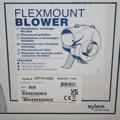 Jabsco OEM Blower Fan 35770-0092, 4-1/2″ Wheel Diameter, 12V DC, 11 A, 250 cfm