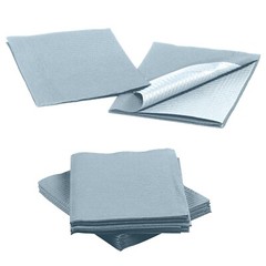 50 Gray Grey Disposable Dental Bibs, Tattoo Tray Nail Chair Bed Paper Covers