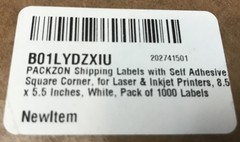 1000 8.5×5.5 Half Sheet Shipping Labels 2 per Sheet for Laser & Inkjet Printers