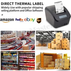 4×6 Fanfold Direct Thermal Shipping Labels Perforated for Zebra & Rollo Printers