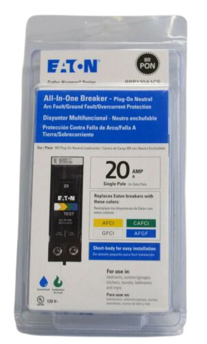 Eaton BRP120A1CS 20A Dual Function Circuit Breaker