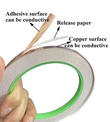 2PCS Copper Tape with Dual Side Conductive Copper Foil Tape Strong 1/4inch