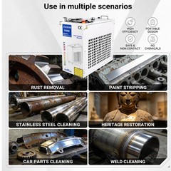 1500W Handheld Fiber Laser Cleaning For Rust Paint Removal Industrial Grade