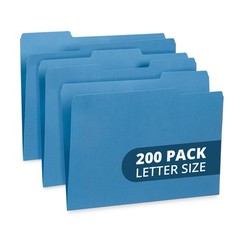 Blue Summit Supplies File Folders – Letter Size, 1/3