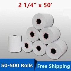 50-500 Rolls Case 2 1/4″ x 50′ Cash Register POS Receipt Thermal Paper BPA Free