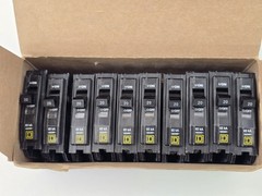 10PC Square D Bolt On QHB120 Circuit Breaker QOB120 65KA 20A 1P 120/240V