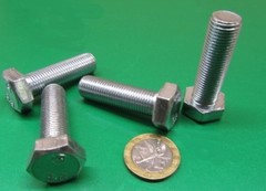 Tap Bolt, FT, 8.8 Zinc Plated Metric, M12 x 1.25 x 40 mm Length, 10 Pcs