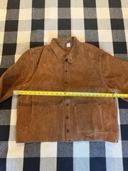Vintage Steiner Industries brown suede leather welding jacket 24×22